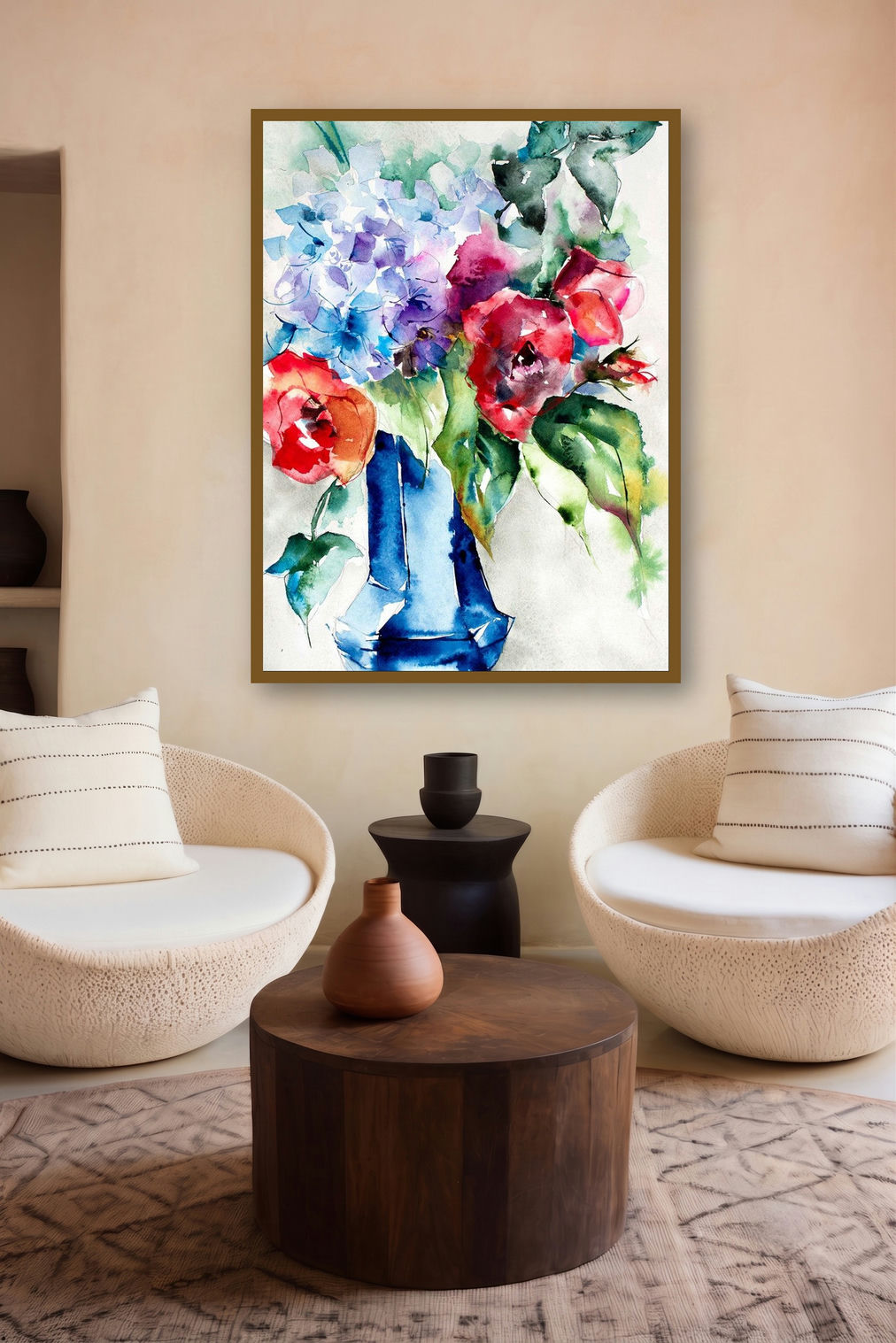 Insolence En Vase Clos (Azure Dreams: A Floral Fantasy) by artist Veronique Piaser-Moyen displayed in a Boutique gallery