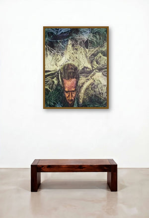 Inspiration 10 (Entangled) by artist Kumara Swamy Pashikanti displayed in a Traditional Lounge