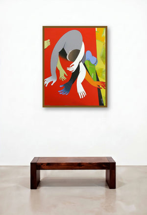 Inspiration (The Source: An Exploration of Creativity) by artist Pradip Sarkar displayed in a Rustic Family Room