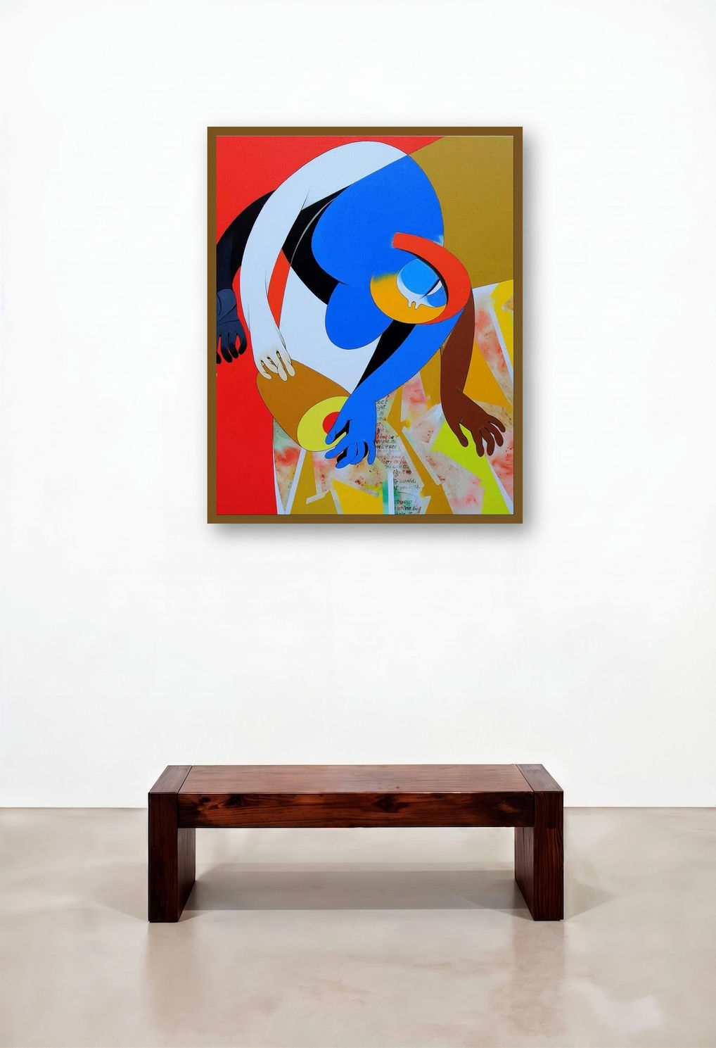 Inspiration I by artist Pradip Sarkar displayed in a Contemporary Luxury Hallway