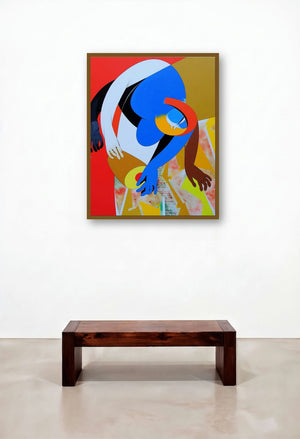 Inspiration I by artist Pradip Sarkar displayed in a Contemporary Luxury Hallway