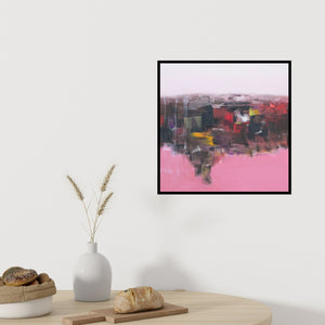 In-situ view of Jayshree Savani's 'Inter Play (Beneath the Surface)' painting in a room