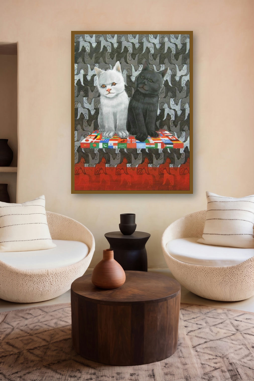 Internal Conflicts (Unity in Diversity) by artist Kushal Kumar displayed in a Designer gallery