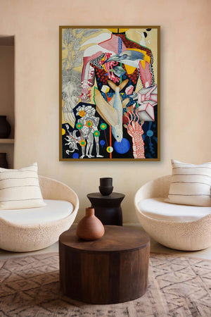 Into The Blue (A Tapestry of Life) by artist Joydip Sengupta displayed in a Boutique gallery