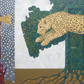 Intruder 1' animals acrylic painting by artist Pravin Randive, 36x48 inch, on canvas