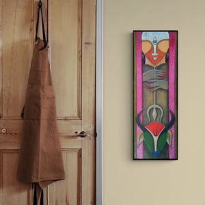 In-situ view of Anupam Pal's 'The Invincible 10 (Divine Majesty)' painting in a room