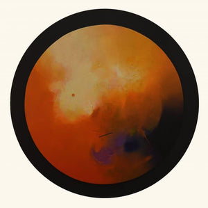 Involution 3 (Cosmic Orb) by Ganpat Bhadke, Original Acrylic Abstract Painting on Canvas, Small Circular Wall Art