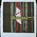 Figurative serigraphs painting titled 'Jail', 34x28 inches, by artist Haku Shah on Paper
