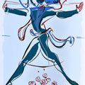 Religious serigraphs painting titled 'Jatadharaya', 20x15 inches, by artist Jatin Das on Paper