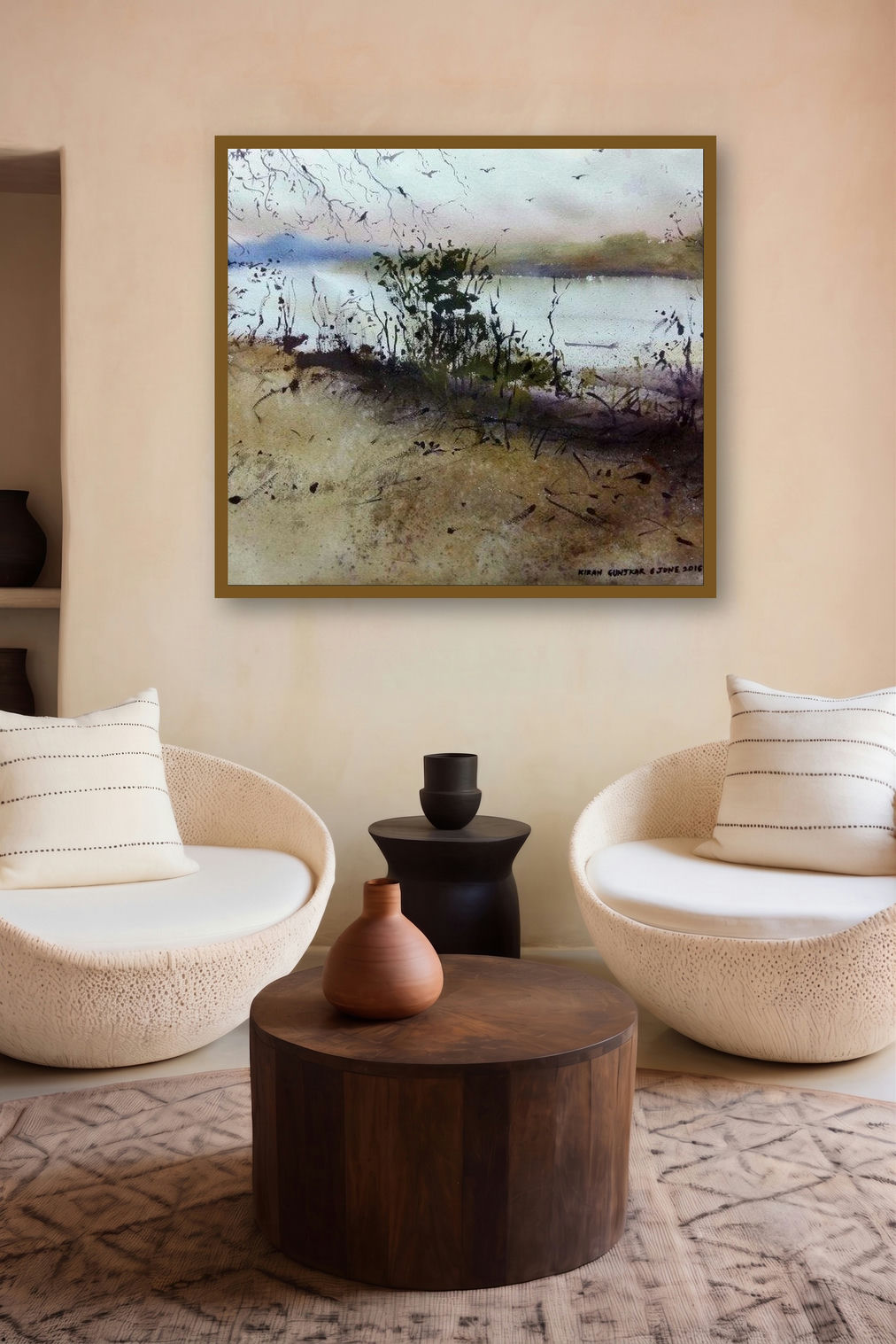 Jim Corbet ( Uttar Pradesh ) by artist Kiran Gunjkar displayed in a Boutique gallery