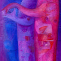Figurative acrylic painting titled 'Joureny 2', 70x24 inches, by artist Madan Lal on Canvas