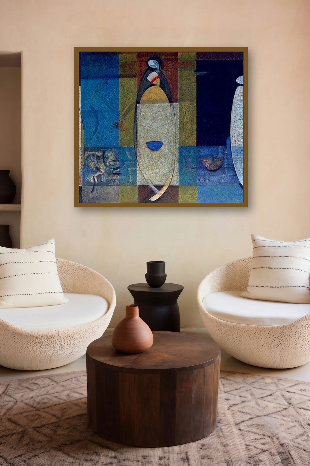 Journey Ii (Pathfinders: A Symbolic Journey) by artist Dattatraya Thombare displayed in a Curated gallery