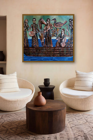 Journey To The Promised Land (A Symphony of Souls) by artist Ranjith Raghupathy displayed in a Luxury gallery