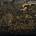contemporary printmaking titled 'Joy Of Life Ii', 6x6 inches, by artist Swati Siwach on Woodcut