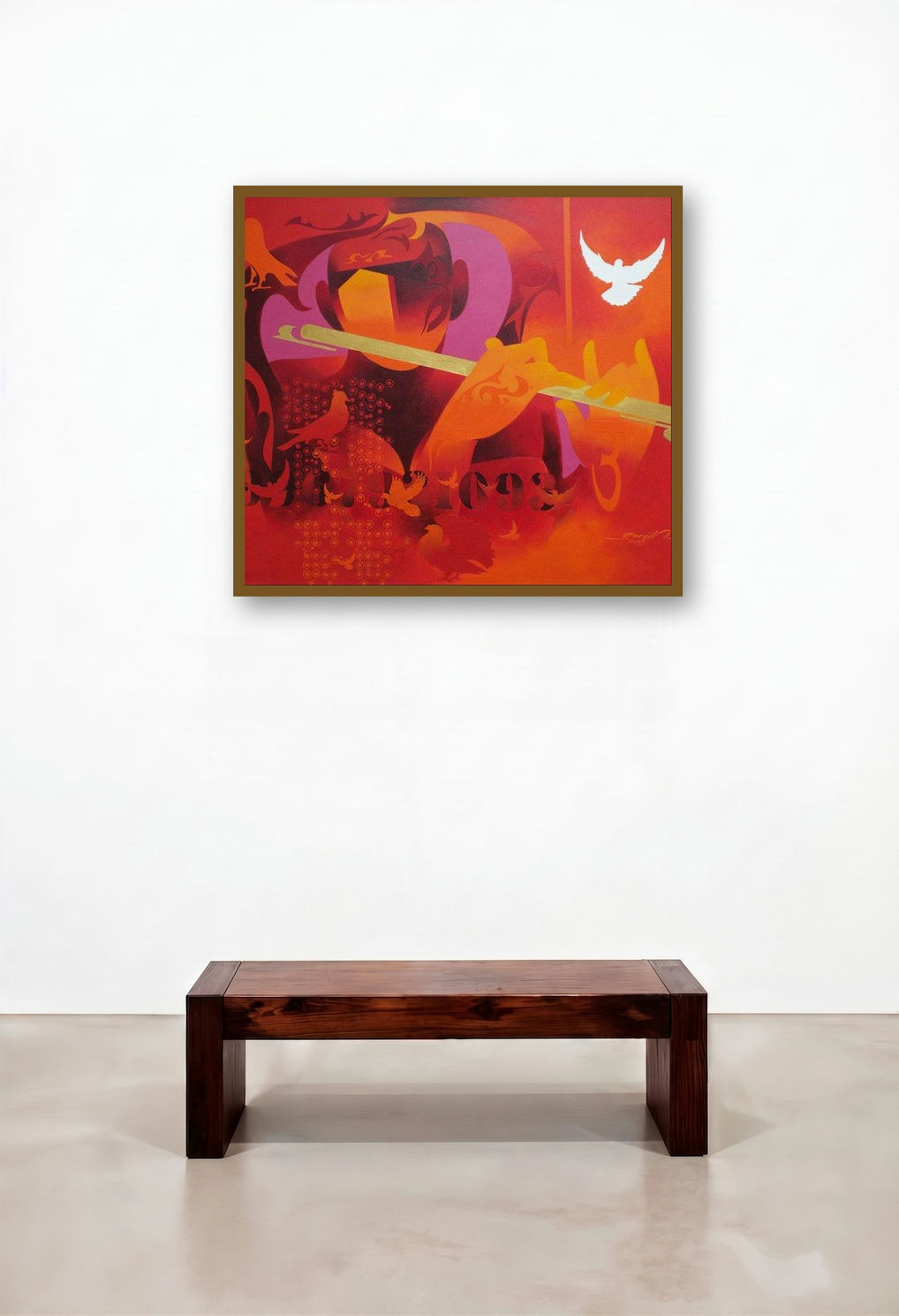 Joy Of Music 14 (Joy of Music) by artist Ranjit Singh displayed in a Urban Loft Foyer