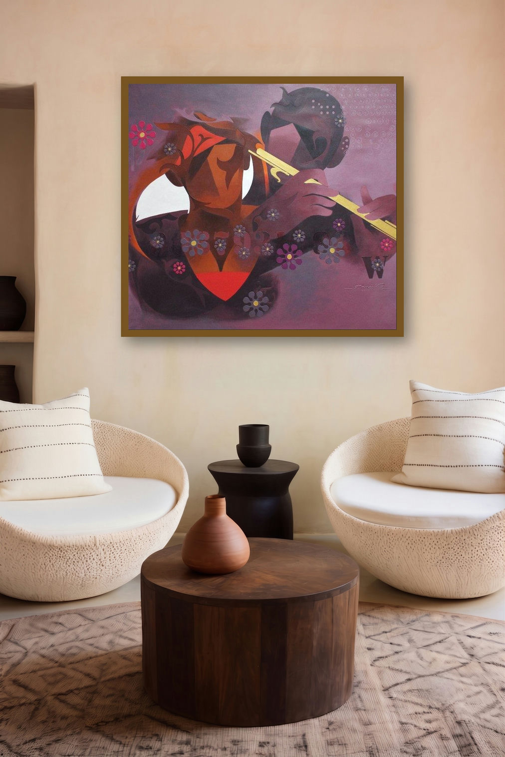 Joy Of Music 9 (Musical Meditation) by artist Ranjit Singh displayed in a Designer gallery