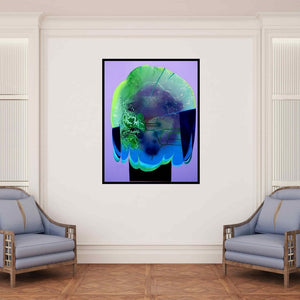 In-situ view of Vidhyasagar Upadhyay's 'Joyful 6 (Cosmic Contemplation)' painting in a room