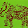 Animals acrylic painting titled 'Jubilation 8', 36x48 inches, by artist Niraja Bhuwal on Canvas