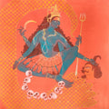 'Kaalratri' religious mixed-media painting by artist Yojana Dehankar, 22x22 inch, on paper