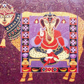 Religious acrylic painting titled 'Kaamdhenu With Shree Ganesha', 36x42 inches, by artist Bhaskar Lahiri on Canvas