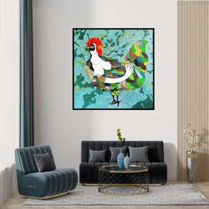 Preview of 'Kal Ka Kisan (Contemplation)' Painting by Poonam Kishor shown on a wall in a furnished room.