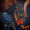 Kali' religious acrylic painting by artist Sumon Naskar, 30x24 inch, on canvas