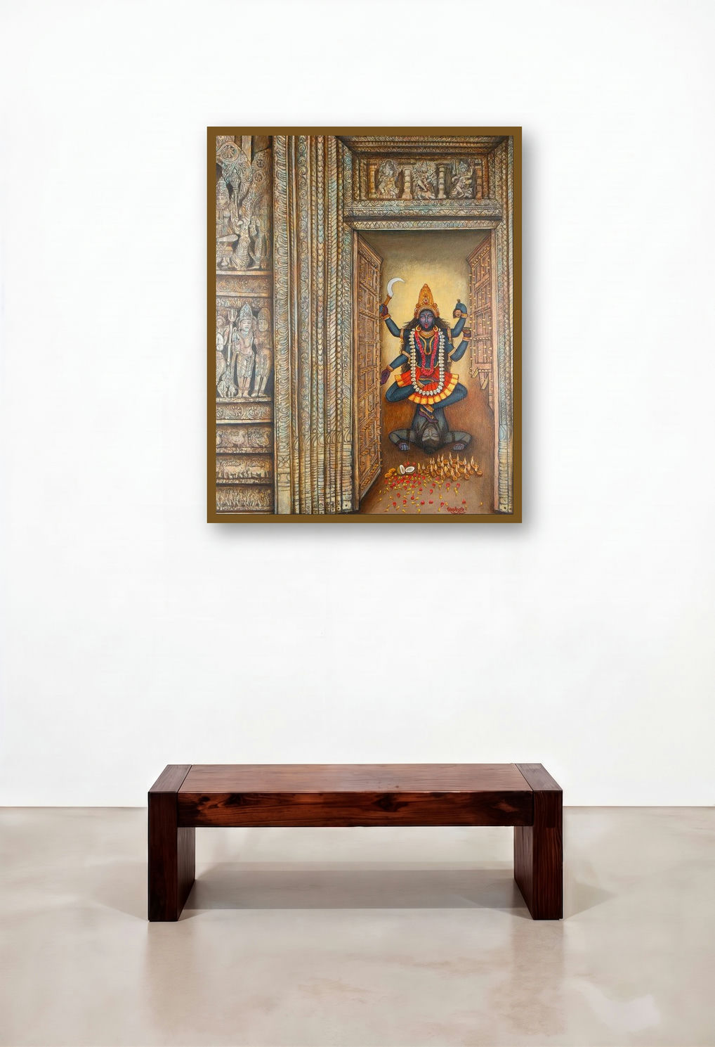 Kalika (Kali displayed in a Minimalist Lounge