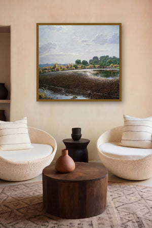 Kalvat Miraroad (Marshland Melody) by artist Sanjay Sarfare displayed in a Curated gallery
