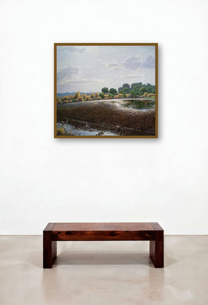 Kalvat Miraroad (Marshland Melody) by artist Sanjay Sarfare displayed in a Contemporary Family Room