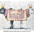Photorealistic watercolor painting titled 'KAMADHENU A MYTHICAL COW', 32x44 inches, by artist Rohit Sharma on Paper