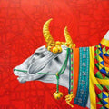 Photorealistic acrylic painting titled 'KAMADHENU III', 36x48 inches, by artist Rohit Sharma on Canvas