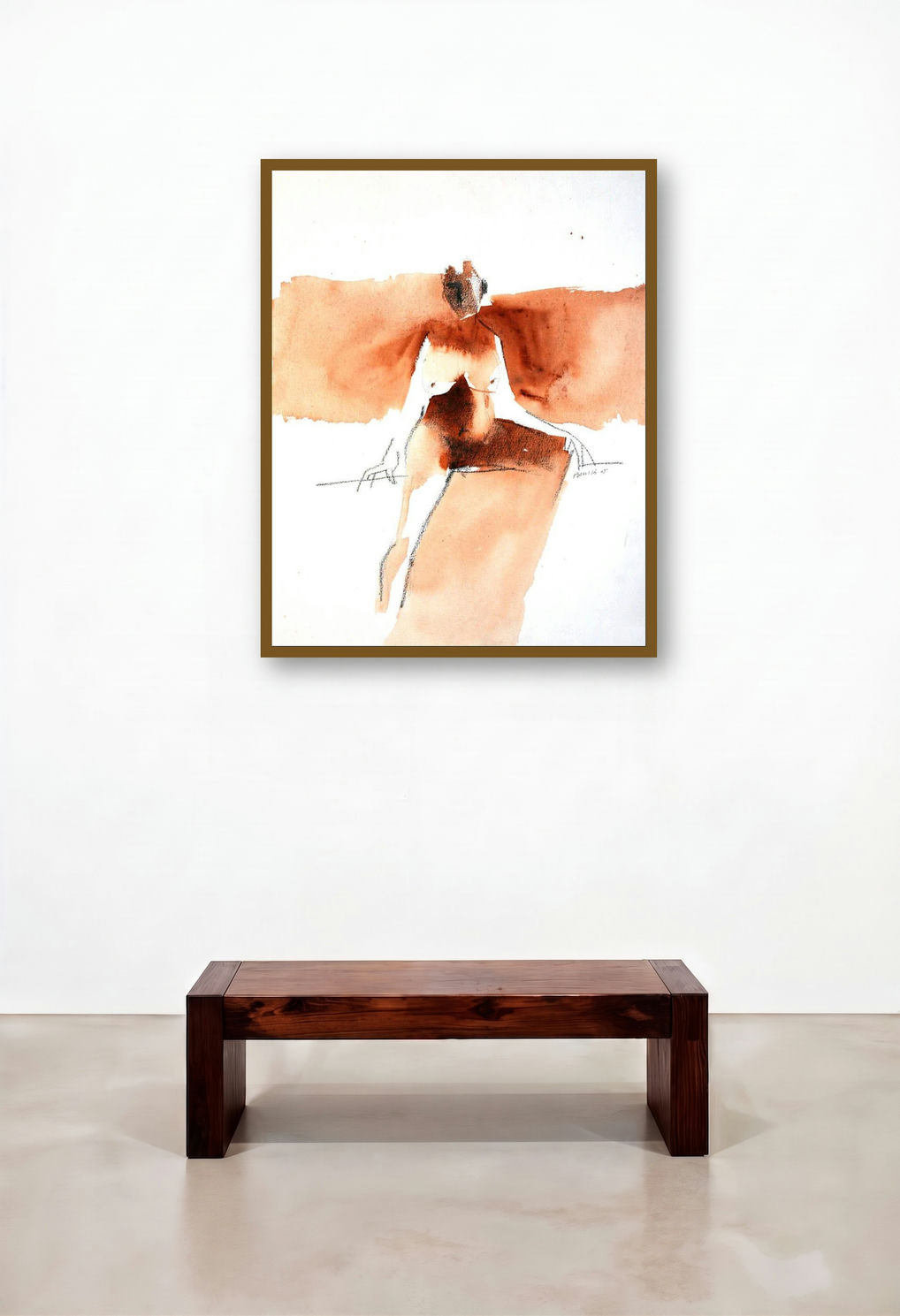 Kamasutra 1 (Essence of Form) by artist Arun K Mishra displayed in a Luxury Hotel Suite