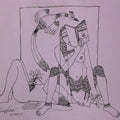 Erotic graphite drawing titled 'Kamasutra 6', 12x17 inches, by artist Krishna Ashok on Paper
