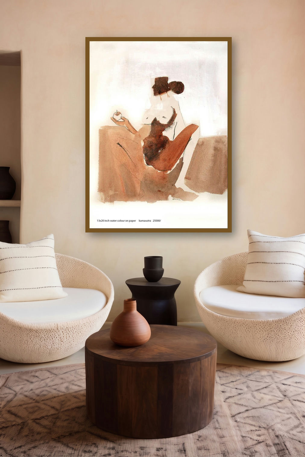 Kamasutra Nude Couple 2 (Forbidden Knowledge) by artist Arun K Mishra displayed in a Boutique gallery