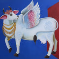 Kamdenu 7' religious acrylic painting by artist Ganesha Chary, 38x47 inch, on canvas