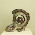 Kamdhenu' religious Ceramic sculpture by artist Narottam Das, 22x26 inch, on ceramic