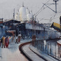 Place watercolor painting titled 'Kanpur Central 3', 22x30 inches, by artist Bijay Biswaal on Paper