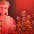 meditation acrylic painting titled 'KARUNA Series 2', 30x48 inches, by artist NITU CHHAJER on Canvas