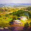 Landscape watercolor painting titled 'Kasgoan 2', 15x22 inches, by artist RAKESH SURYAWANSHI on Paper