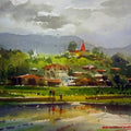 Landscape watercolor painting titled 'Kasgoan 3', 11x14 inches, by artist RAKESH SURYAWANSHI on Paper