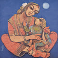 Kaushalya Ke Ram' religious acrylic painting by artist Manisha Srivastava, 24x24 inch, on canvas