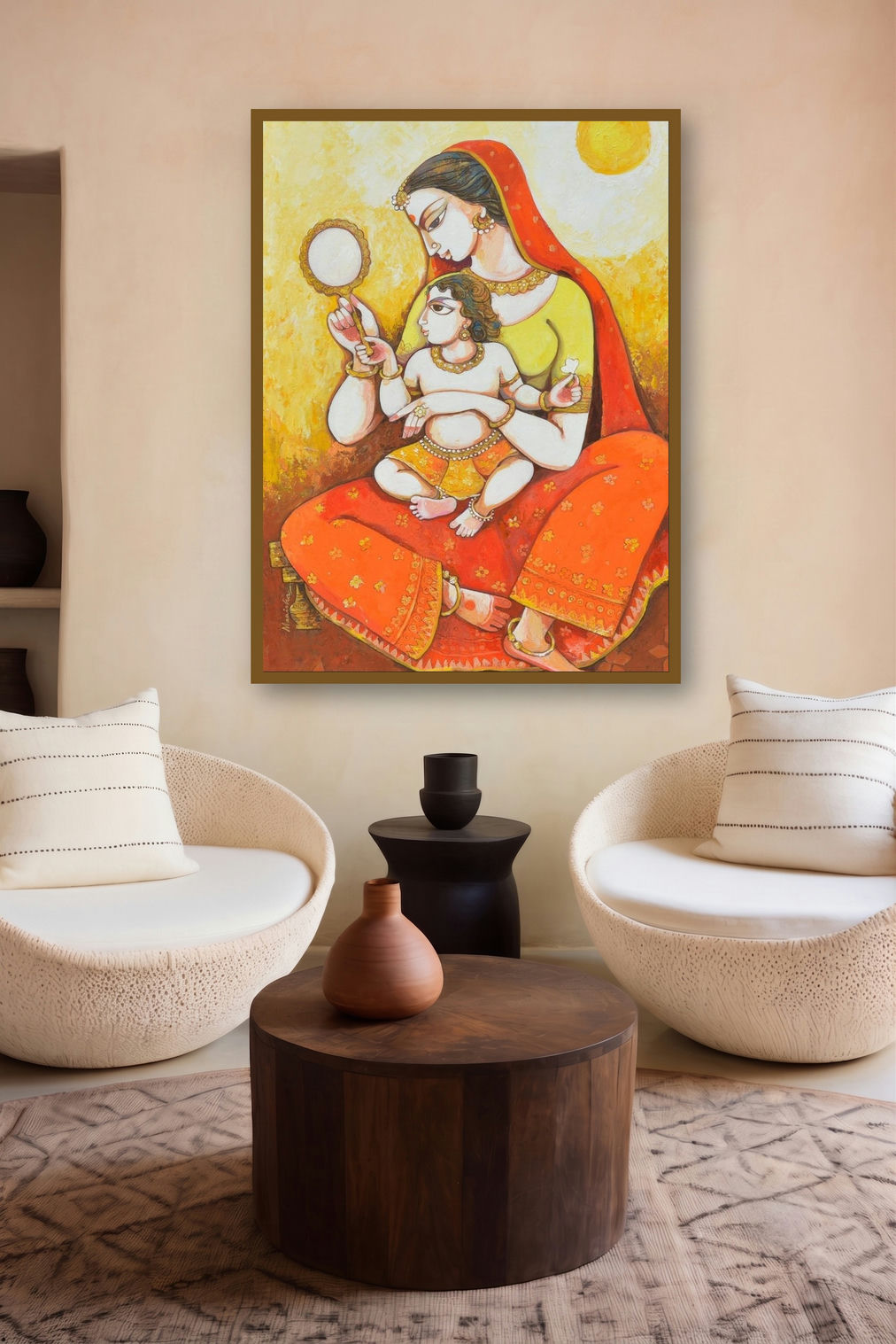 Kaushlya Ke Ram by artist Manisha Srivastava displayed in a Boutique gallery