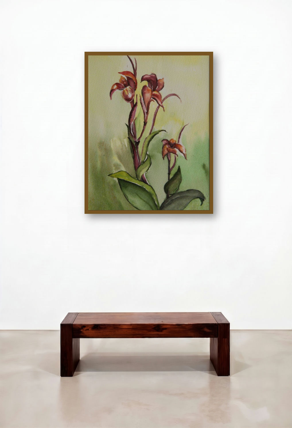 Kena Flower (Exotic Flowers) by artist Krupa Shah displayed in a Designer Foyer