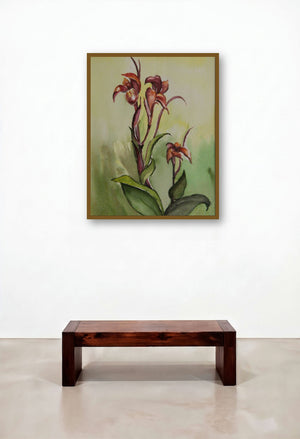 Kena Flower (Exotic Flowers) by artist Krupa Shah displayed in a Designer Foyer