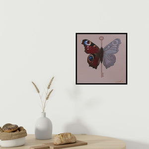 In-situ view of Javed Mulani's 'Key To Success' painting in a room