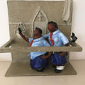 Lifestyle sculpture titled 'Kholi No 39', 12x12x12 inches, by artist Bharati  Pitre on Paper Mache