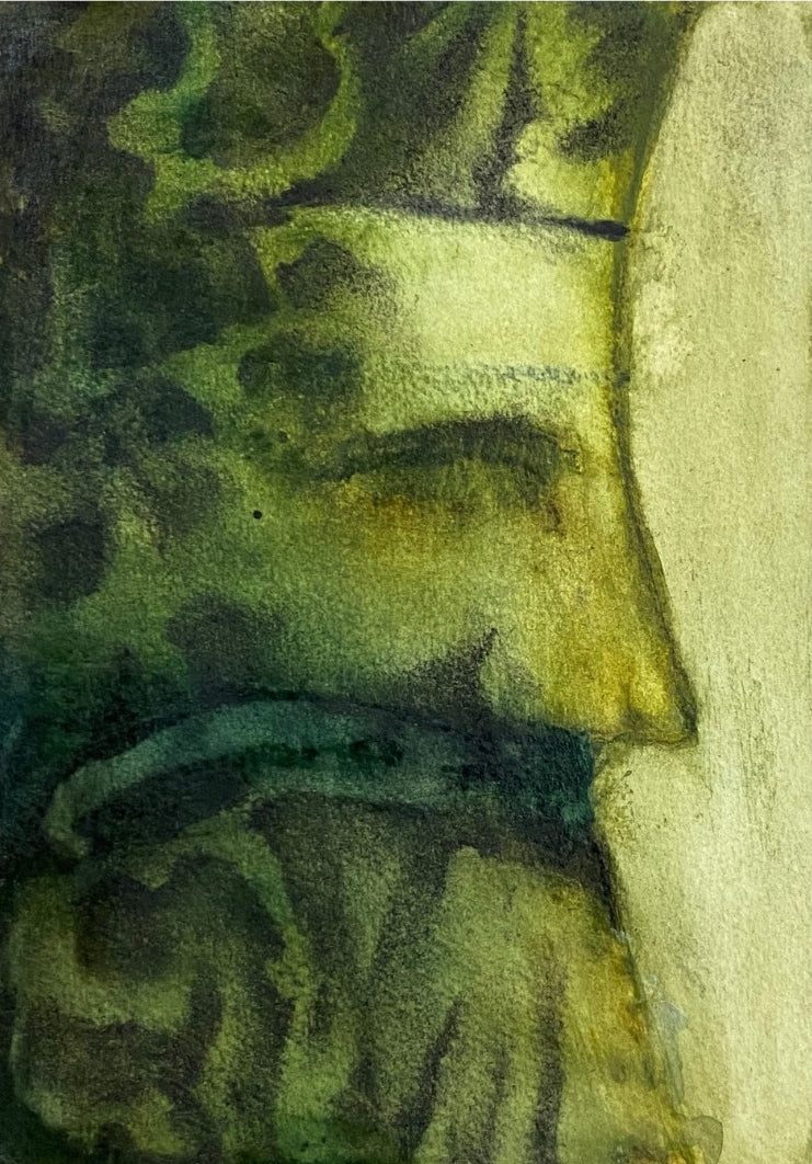 'King 1' figurative watercolor painting by artist Makarand Rane, 8x6 inch, on paper