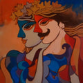 Figurative acrylic painting titled 'King And Queen 9', 24x24 inches, by artist Avinash Deshmukh on Canvas