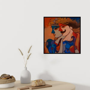 In-situ view of Avinash Deshmukh's 'King And Queen 9 (Divine Union)' painting in a room