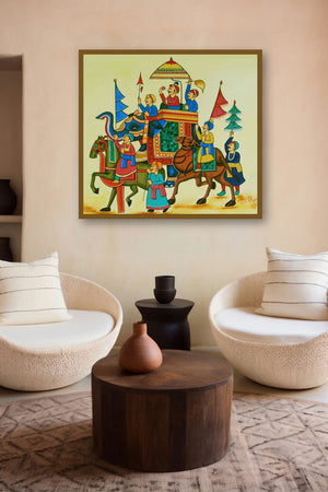 King Of The Procession (Majestic Grandeur) by artist Ragunath displayed in a Modern gallery